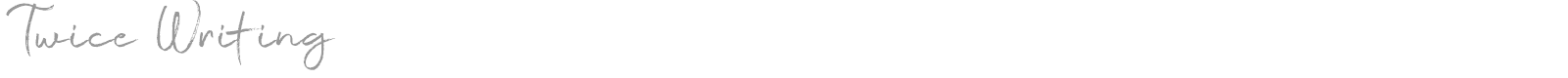 Twice Writing font preview
